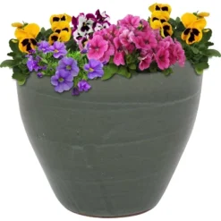 Sunnydaze Decor Sunnydaze Resort Outdoor/Indoor High-Fired Glazed UV And Frost-Resistant Ceramic Flower Pot Planter With Drainage Holes - 13" Diameter -Garden Promotional Store GUEST fee5c495 d84c 43cb aa8d bbf1b2ef21db