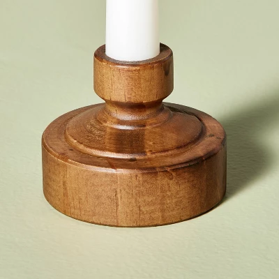 7"x3" Flameless Christmas Window Candle With Wood Base - Hearth & Hand™ With Magnolia 5 7"x3" Flameless Christmas Window Candle With Wood Base - Hearth & Hand™ With Magnolia - Image 3